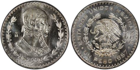The Last Circulating Silver 1 Peso Coins of Mexico .